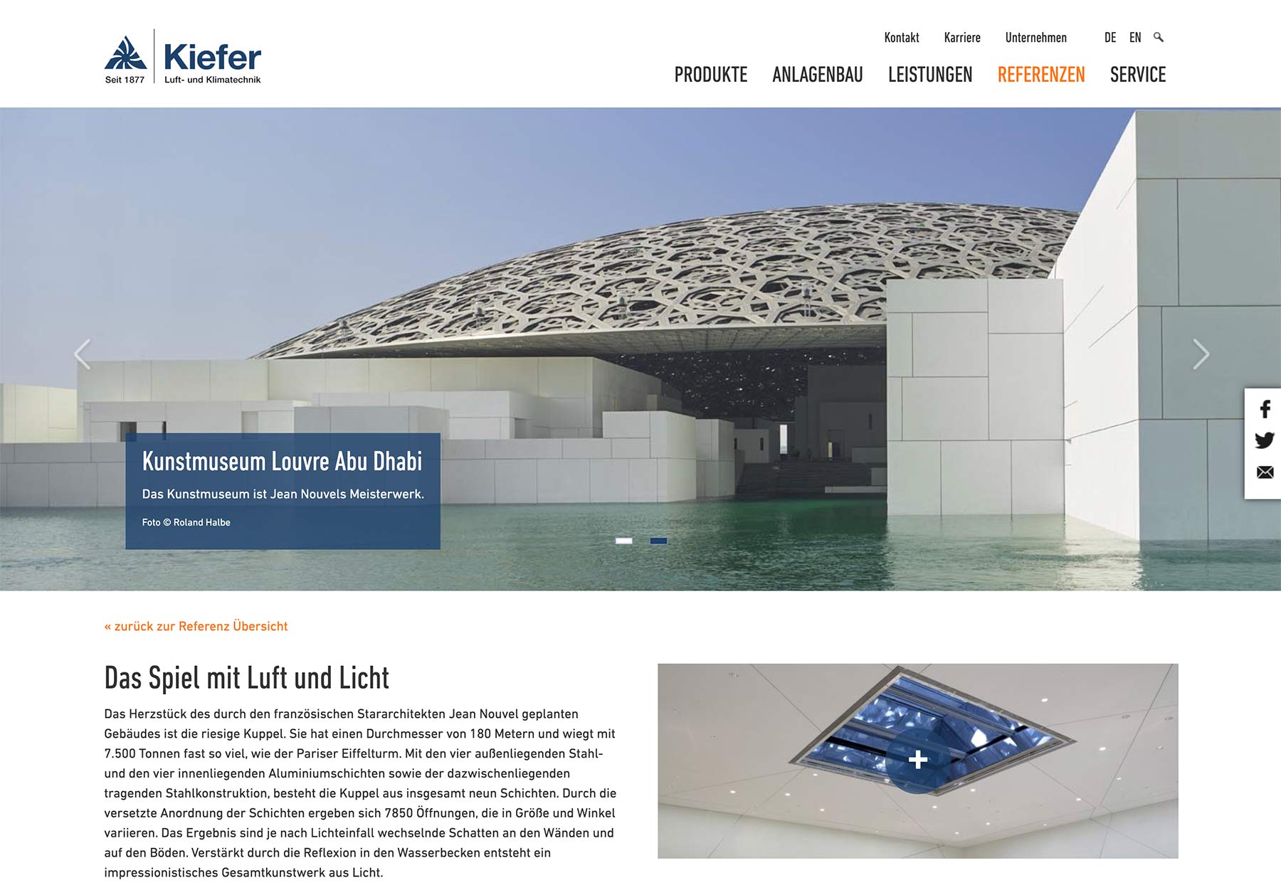 Kieferklima Typo3 screendesign