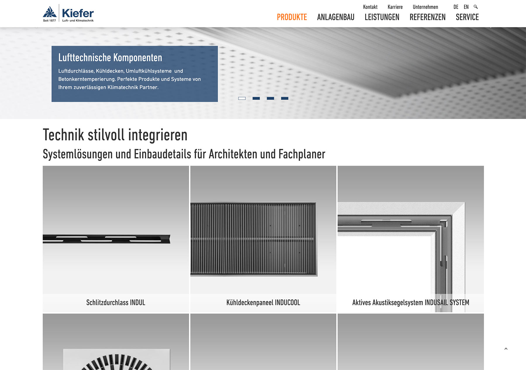 Kieferklima Typo3 Webdesign Screendesign Detail