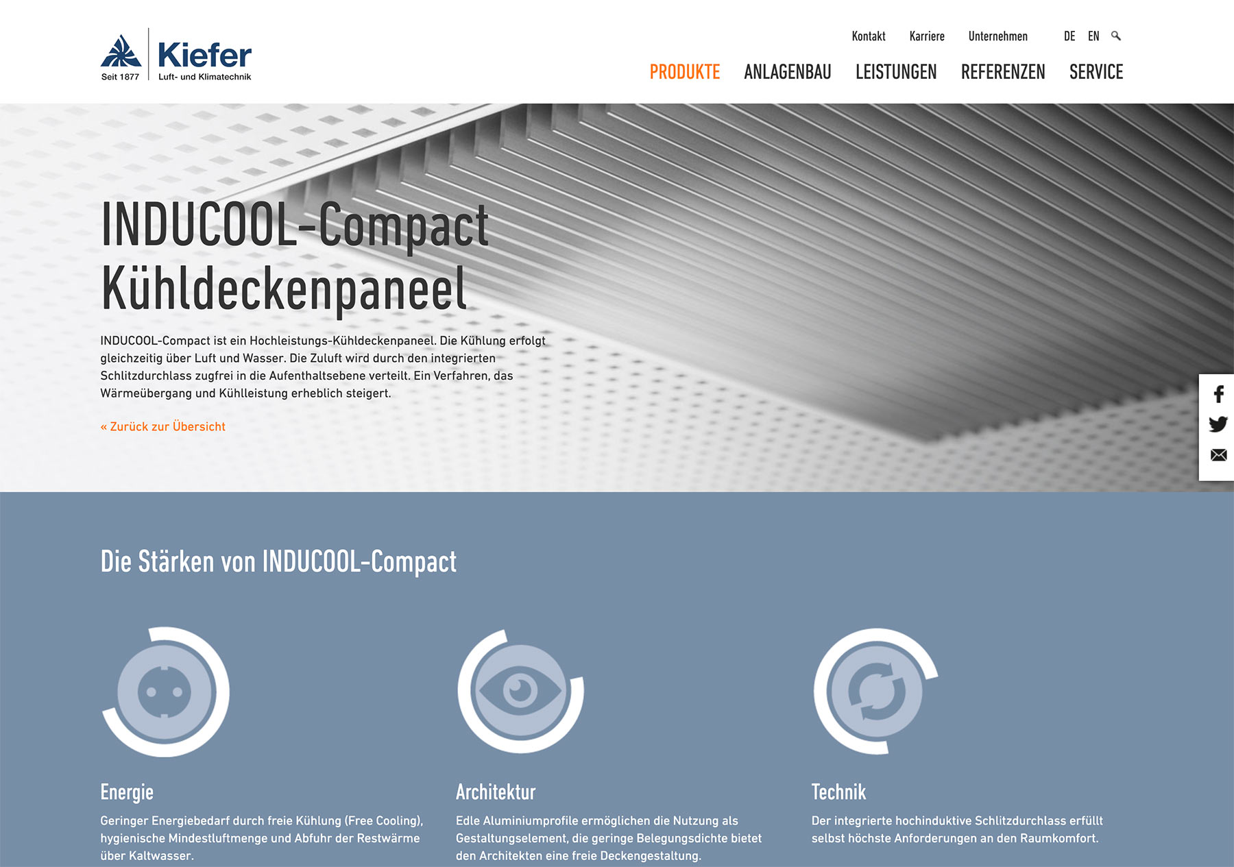 Kieferklima Typo3 Webdesign Detail