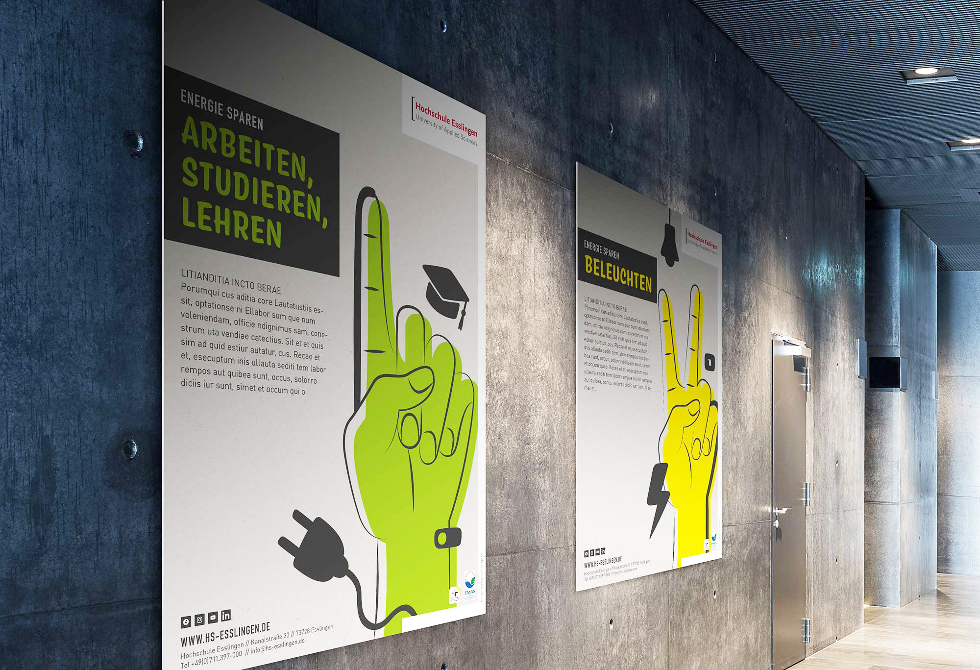 Design im Raum, Design Plakat für Umweltkampagne der Hochschule Esslingen