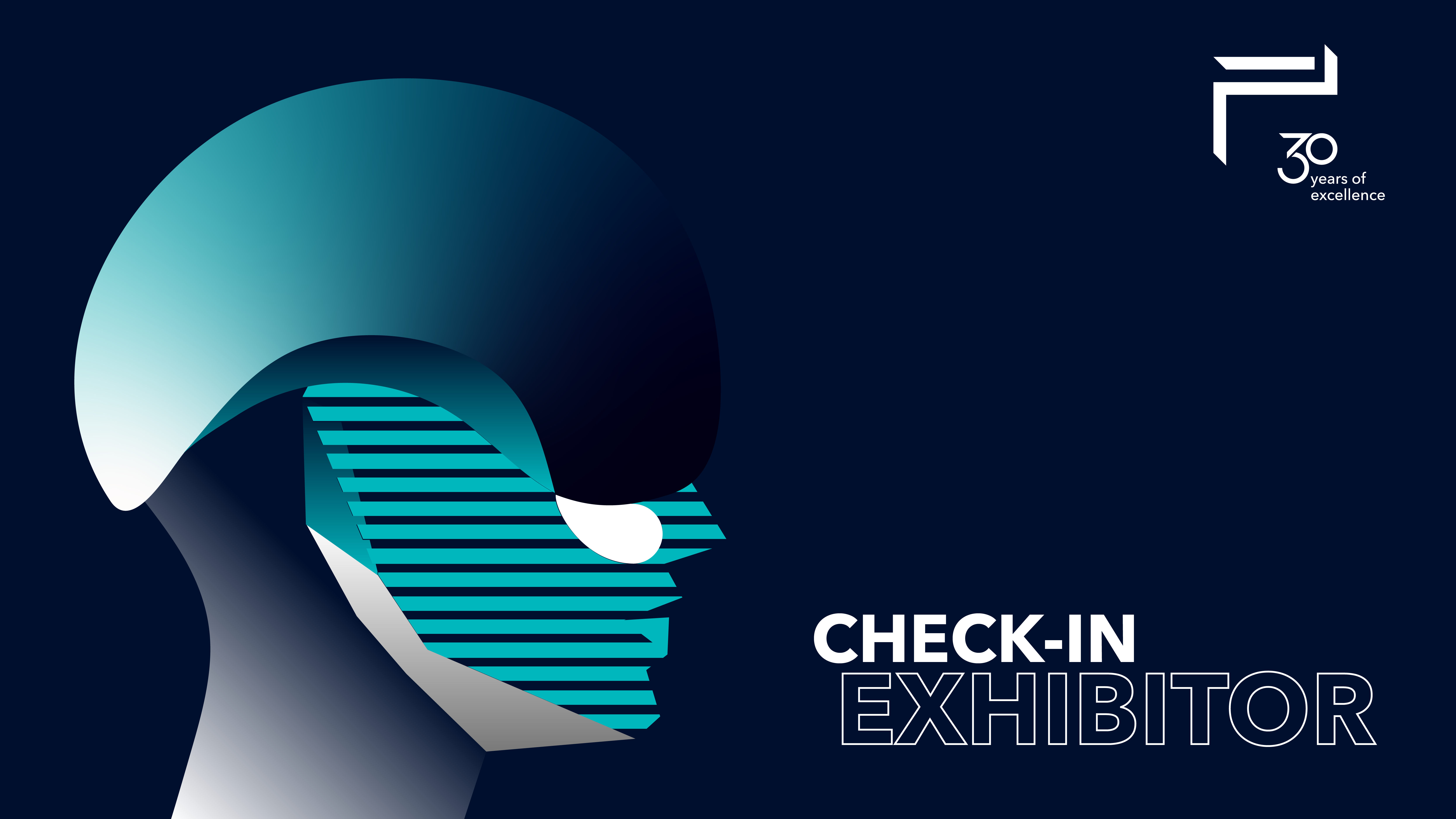 Infocountermonitore Design Piktogramm for Exhibitor mit Logodesign Symposium