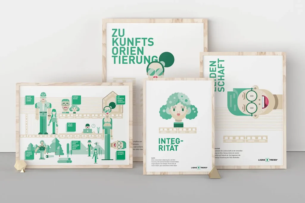 Lignotrend Visualisierung Leitbild Design